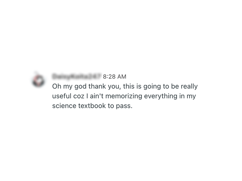 Student testimonial B