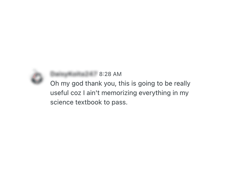 Second student testimonial